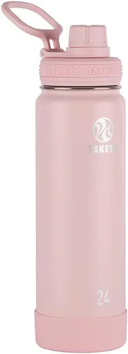 Miniatura 52 de Takeya Actives - Botella de agua de acero inoxidable, con aislamiento térmico y tapa de boquilla, capacidad de 24 onzas, color azul piedra Piedra