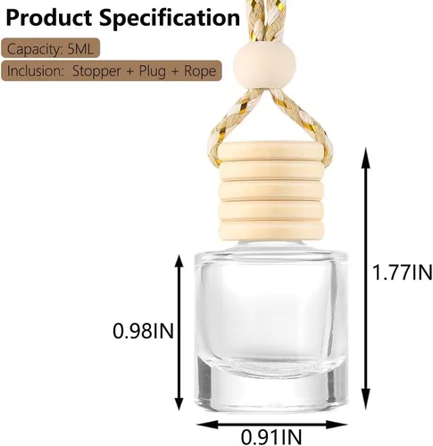 Miniatura 5 de 10 unids aromaterapia difusor de coche collar coche vehículo ambientador esencial difusor aceite fragancia aromaterapia botellas
