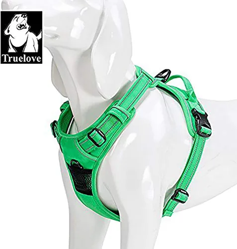 Miniatura 20 de TRUE LOVE - Arnés de perro ajustable, sin tirones, reflectante, para mascotas con control cómodo y colores brillantes TLH5651 (púrpura, XL)