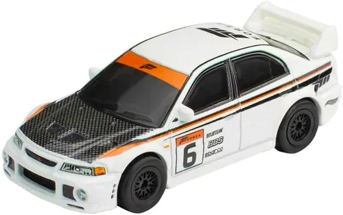 Hot Wheels Colección de entretenimiento retro, Mitbisi Lncr Evluin Vi, TV y videojuegos, réplicas icónicas para jugar o exhibir, regalo para