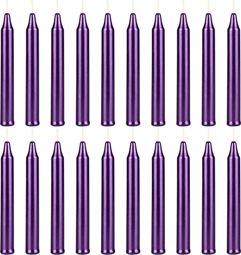 Miniatura 8 de MEGA CANDLES 20 piezas de velas cónicas mini sin perfume amarillas exquisitas, 10 cm de alto x 1 cm de diámetro, Campanas Mágicas, Encantamiento