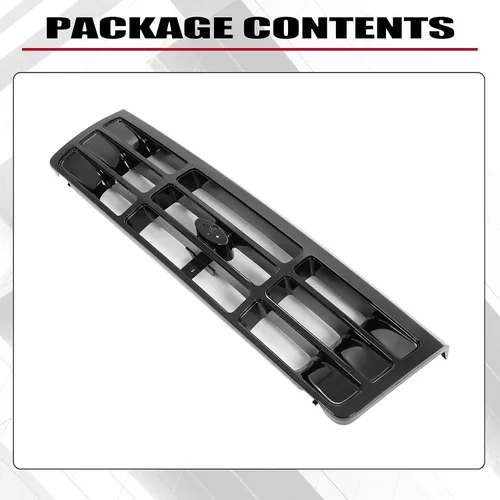 Miniatura 7 de HECASA Parrilla delantera compatible con Ford Bronco F-150 F-250 HD F-350 1992-1997 Reemplazo para FO1200172 F6TZ8200AAA 104-01450A Ensamblaje