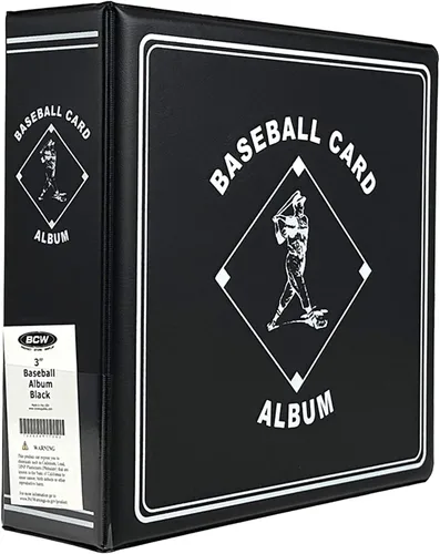 Miniatura 7 de BCW Supplies - Álbum de béisbol de 3 pulgadas, color negro, carpeta duradera para 90 tarjetas de béisbol, ideal para coleccionistas, almacenamiento