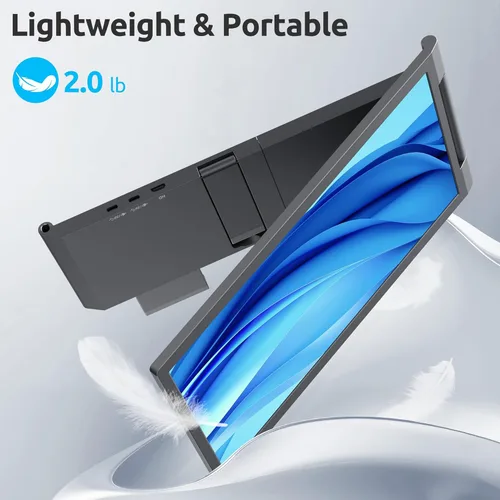 Miniatura 5 de MAGICRAVEN Extensor de pantalla para laptop, monitor portátil IPS de 14 pulgadas, 1080P, monitor de viaje para portátiles de 14 a 16.5 pulgadas