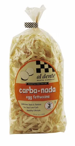 Al Dente Carba-Nada - Fettuccine de huevo de 10 onzas (paquete de 1) bolsa