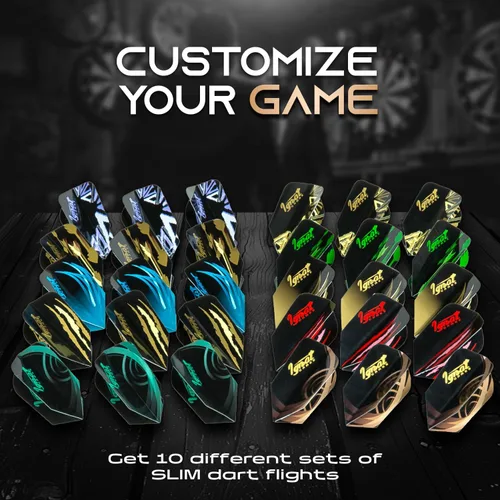 Miniatura 2 de IgnatGames Vuelos de dardos y accesorios – Juegos de 30 dardos de diferentes formas y 6 protectores de vuelo, kit de accesorios de dardos