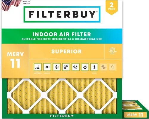 Miniatura 22 de Filterbuy Filtro de aire MERV 11 de 8 x 14 x 1 pulgadas para defensa de mascotas y alergias (paquete de 2), filtros electrostáticos plisados