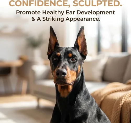 Miniatura 4 de SUPVOX 1 par de herramientas de soporte para orejas de perro: kit de publicación de orejas con cinta y calcomanías para Doberman Corgi y más - Ayuda