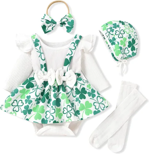 Miniatura 57 de Unutiylo Ropa de bebé recién nacida prematura con tirantes, traje de otoño e invierno, traje de manga larga con volantes
