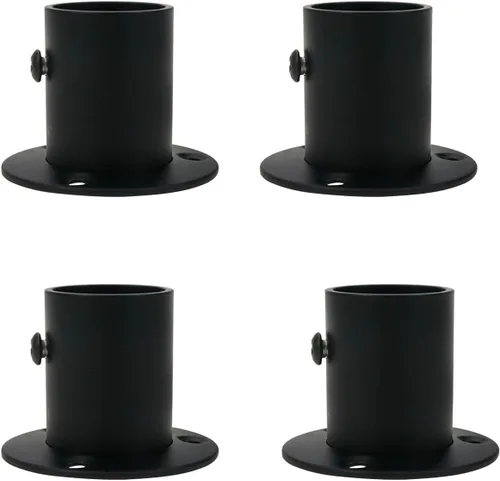 Miniatura 15 de Geesatis Soporte de brida para barra de armario, 2 piezas, soporte de brida alta para barra de armario, con tornillos de montaje, acero inoxidable