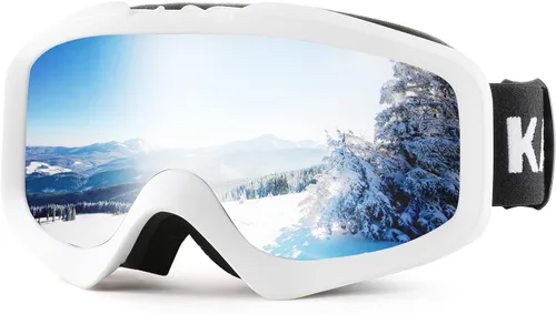 Miniatura 9 de Karsaer - Gafas de esquí antivaho, gafas de nieve OTG, 100% protección UV, gafas de snowboard con lentes dobles flexibles para hombres, mujeres