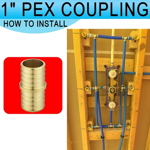 Miniatura 2 de Acoplamiento de engarce de púas PEX de 1 pulgada para tubería PEX-A/B/C (paquete de 15)