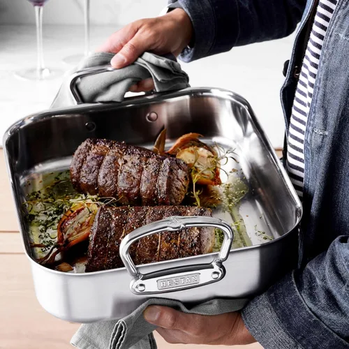 Miniatura 8 de Hestan Provisions – Asador clásico revestido de 14.5" con rejilla de acero inoxidable