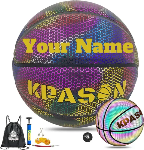 Miniatura 12 de Balones de baloncesto personalizables, personaliza el nombre, logotipo, texto, fotos en baloncesto, tamaño oficial 7 (29.5 pulgadas), regalos