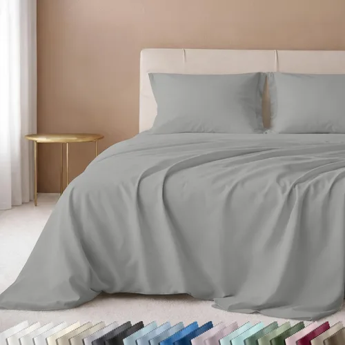 Miniatura 28 de California Design Den Juego de sábanas tamaño King, 100% algodón, sábanas lujosas de 600 hilos con bolsillo profundo, ropa de cama duradera con 16