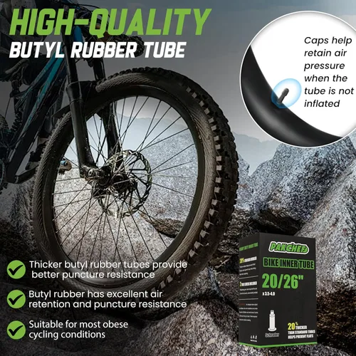 Miniatura 3 de Tubo de neumático grueso resistente de 20 x 4.0, 26 x 4.0 con válvula Schrader - Tubo interior de goma butílica gruesa para bicicletas eléctricas