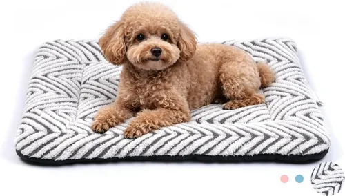 Miniatura 11 de Mora Pets Almohadilla para jaula para perros, alfombra para jaula de perrera para perros pequeños, lavable, bonita cama de estrella para mascotas
