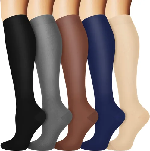 Calcetines de compresión para mujeres y hombres circulación (3 pares) son el mejor apoyo para correr, atletismo, ciclismo, senderismo 18