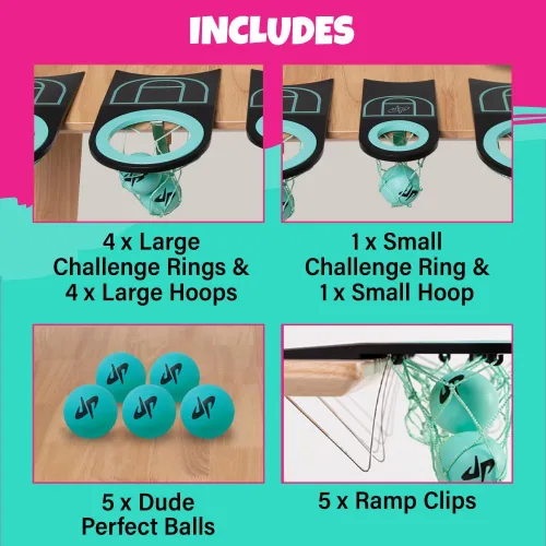 Miniatura 10 de Dude Perfect Sticky Tic Tac Toe y juego de rollos de mesa Juegos para interiores y exteriores, diversión perfecta para noches de juegos familiares