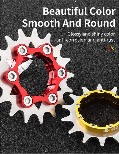 Miniatura 4 de Kit de conversión de velocidad única Bibike 13T/14T/15T/16T/17T/18T/20T/22T Cassette de velocidad única y espaciadores