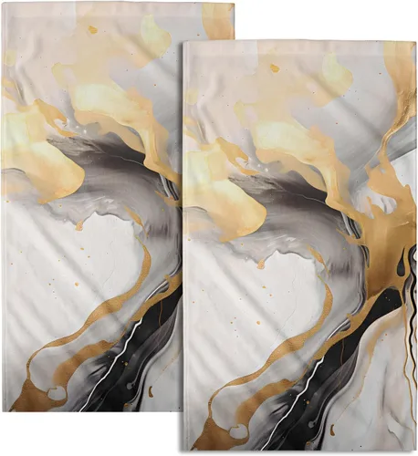 Miniatura 26 de Toalla de mano de baño de ancla, 2 piezas, toallas de mano absorbentes náuticas a rayas blancas, anclajes marinos, toalla facial suave