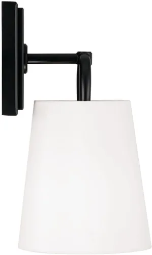 Miniatura 10 de Capital Lighting 649411MB Brody - Aplique de pared de tela blanca de transición, 1 luz de 100 vatios, 11 pulgadas de alto x 7 pulgadas de ancho