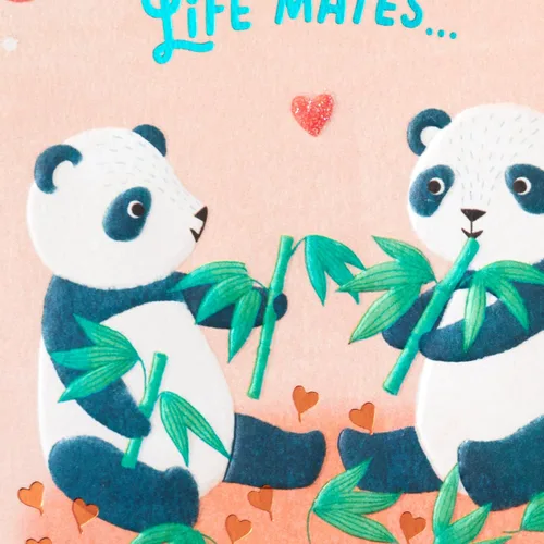 Miniatura 6 de Hallmark Tarjeta de aniversario (almas gemelas, pandas)