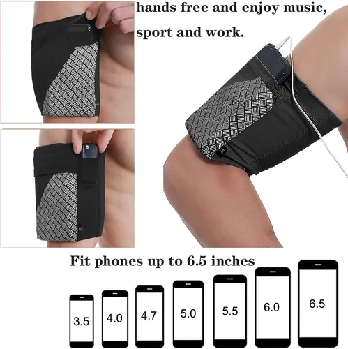 Miniatura 3 de Brazalete deportivo universal para todos los teléfonos. Brazalete para teléfono celular para correr, fitness y entrenamientos de gimnasio