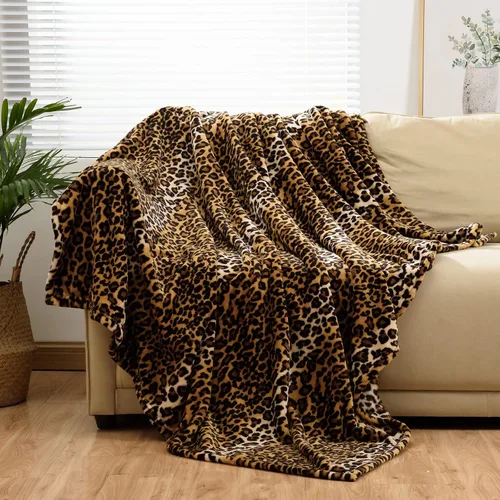 Miniatura 12 de Bnuitland Manta de franela con estampado de vaca marrón (50x70 pulgadas) con bolsa de almacenamiento, manta decorativa de doble cara súper suave