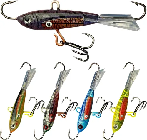 Miniatura 8 de Pristis Jig Head Fishing Lures for Freshwater Saltwater, Weedless Swim Jig Teasers with Sharp Hooks & Exquisite Coating, Pre-Rigged Vibrating Juego