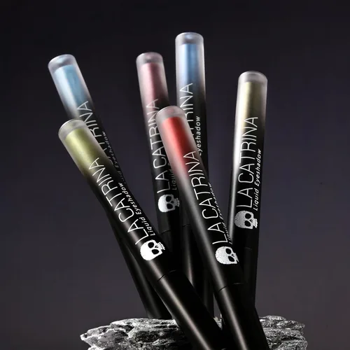 Miniatura 9 de Sombra de ojos metálica líquida roja, delineador de ojos brillante, brillo de alto pigmento, secado rápido, impermeable, de larga duración