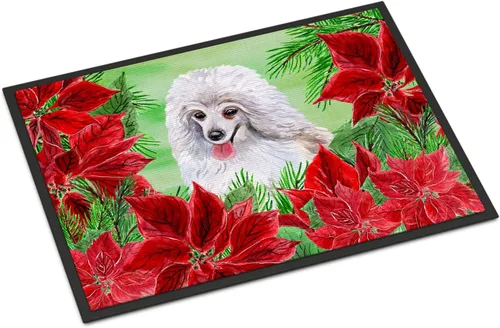 Miniatura 53 de Caroline's Treasures CK1311MAT Cavalier Spaniel Poinsettas - Felpudo de 18 x 27 pulgadas, tapete para puerta delantera, interior y exterior