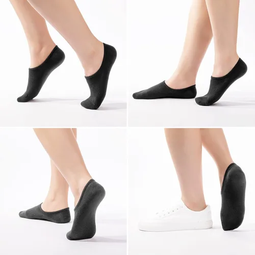 Miniatura 6 de IDEGG Calcetines invisibles para mujeres y hombres, de corte bajo al tobillo, cortos, antideslizantes, atléticos, para correr, novedosos
