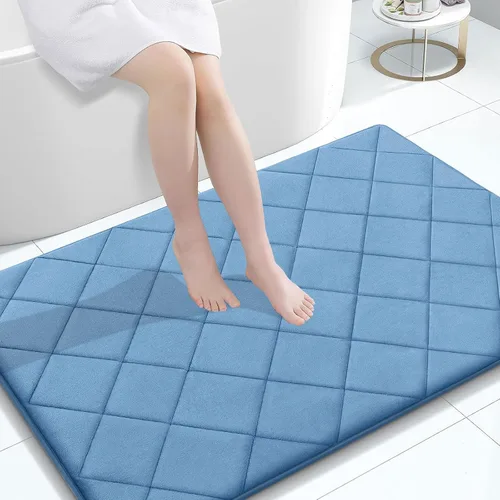 Miniatura 86 de OLANLY Tapete de baño de espuma viscoelástica de 24 x 16 pulgadas, ultra suave y absorbente, lavable a máquina, cómodo tapete de baño para suelo