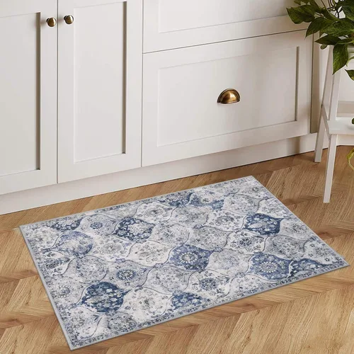Miniatura 3 de Lahome Alfombra Lavable de Enrejado Marroquí, Alfombras de Cocina de 2x3 Pies para Entrada de Baño, Tapete Interior Antideslizante Ultra-Delgado
