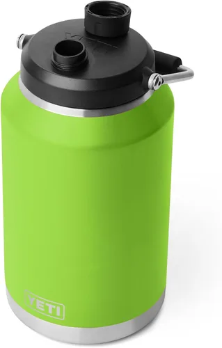 Miniatura 12 de YETI Rambler - Jarra de galón 2.0, aislada al vacío, a prueba de fugas, acero inoxidable con tapa magnética, color verde bosque negro