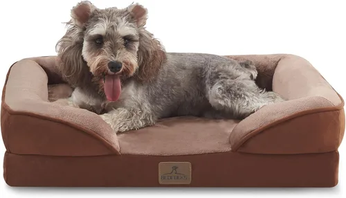 Bedfolks - Cama ortopédica extra pequeña para perros, cama de sofá impermeable para perros pequeños y gatos, sofá de espuma en forma de huevo para