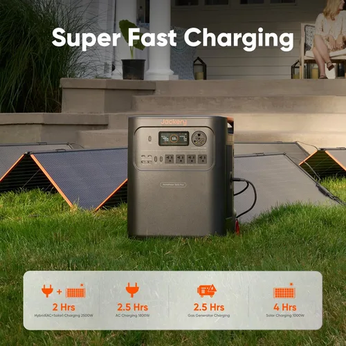 Miniatura 5 de Jackery - Estación de energía portátil HomePower 3600 Plus, salida de CA de 3600 W, generador solar LFP de 3584 Wh, expandible hasta 43 kWh