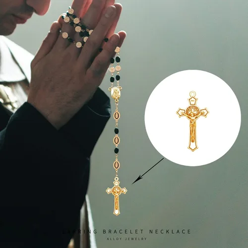 Miniatura 3 de 30 dijes de plata antigua con cruz de Jesús crucifijo y Cristo para hacer manualidades, accesorios para bricolaje, collar, pulsera
