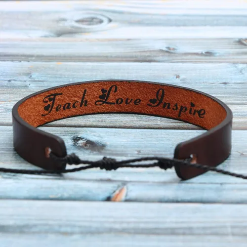 Miniatura 6 de Pulseras de cuero para hombres, regalos de aliento inspiradores para él, adolescente, confirmación religiosa, aniversario, conmemorativo, mensaje