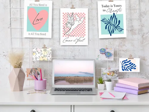 Miniatura 7 de Arte estético de pared de Matisse en tonos pastel, póster danés rosa y azul, decoración de pared inspiradora para mujeres, adolescentes y niñas