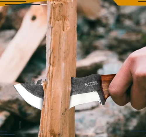 Miniatura 7 de Cuchillo de seguimiento de 8.5 pulgadas, hoja fija, supervivencia, caza, espiga completa, cuchillo táctico, hecho a mano, acero de alto carbono