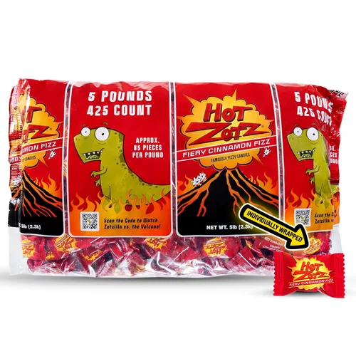 Miniatura 10 de Zotz Caramelos efervescentes a granel (surtidos, 46 unidades) - Caramelo duro envuelto individualmente - Surtido de 3 sabores de frutas, cereza