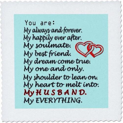 Miniatura 10 de 3dRose My Always and Forever, My Happily Ever After, My Soulmate, My Best Friend Toalla, 15 x 22 pulgadas, color blanco