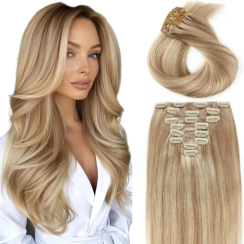 Miniatura 16 de ABH AMAZINGBEAUTY HAIR Extensiones de cabello humano negro con clip, 8 piezas de extensiones de volumen con clip, 4.23 onzas, sedoso, lacio, suave