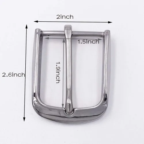 Miniatura 2 de LAXPICOL Hebilla de cinturón cuadrada de una sola punta de acero inoxidable resistente de 1.5 "(40 mm)