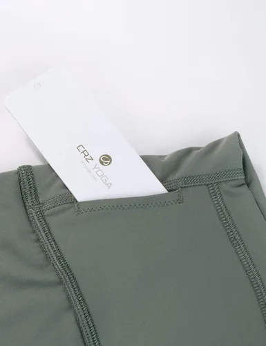 Miniatura 5 de CRZ YOGA Leggings deportivos para mujer de la colección Naked Feeling, para entrenamiento, entrepierna de 25pulgadas y largo de 78, de cintura alta