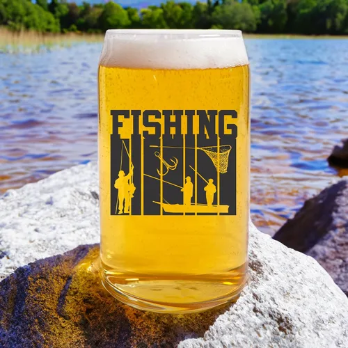 Miniatura 12 de Lata de cerveza para hombre de 16 onzas para hombres, regalos de pesca para hombres, vaso para el día del padre, regalos para taza de pescador