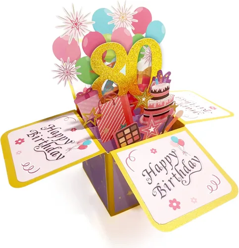 Miniatura 18 de Asmallgf Dulce Tarjeta de Cumpleaños Desplegable del 12º Cumpleaños para Niña y Niño, Gran Regalo de Cumpleaños de 12 Años para Hija, Sobrina