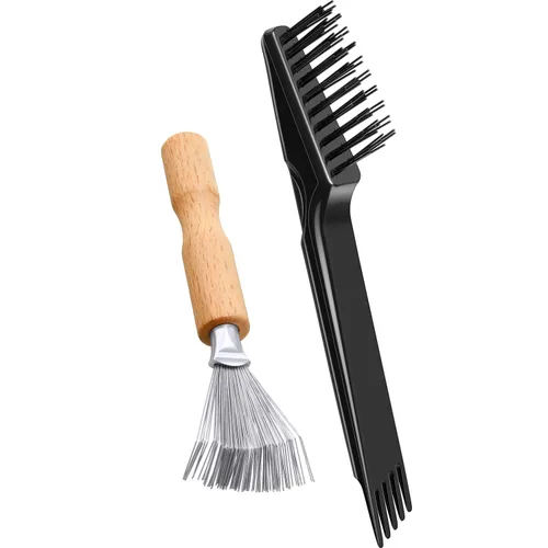 Boao Paquete de 2 herramientas de limpieza de cepillos de pelo, rastrillo de peine 2 en 1 y limpiador de cepillos para eliminar el cabello, el polvo